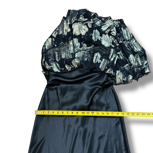 VTG Nightline Strapless Empire Waist Formal Dress Ethereal Beaded Silk Gown SZ 6 - Picture 11 of 16